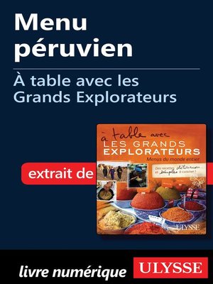 cover image of Menu péruvien--À table avec les Grands Explorateurs